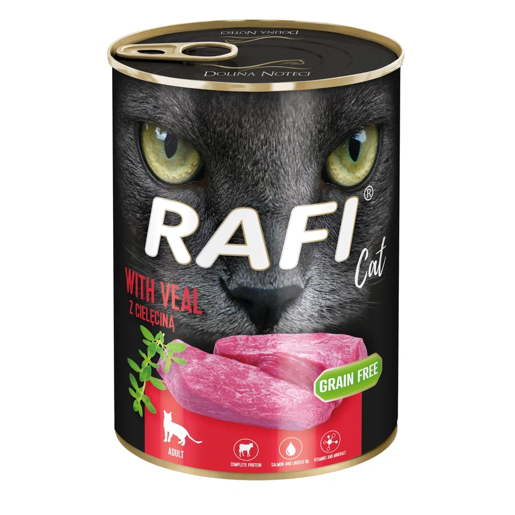 RAFI Vådfoder til Katte Paté m/Kalv 400 g